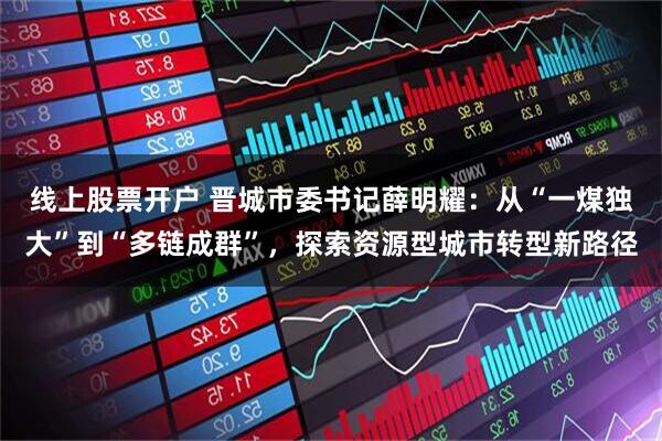 线上股票开户 晋城市委书记薛明耀：从“一煤独大”到“多链成群”，探索资源型城市转型新路径